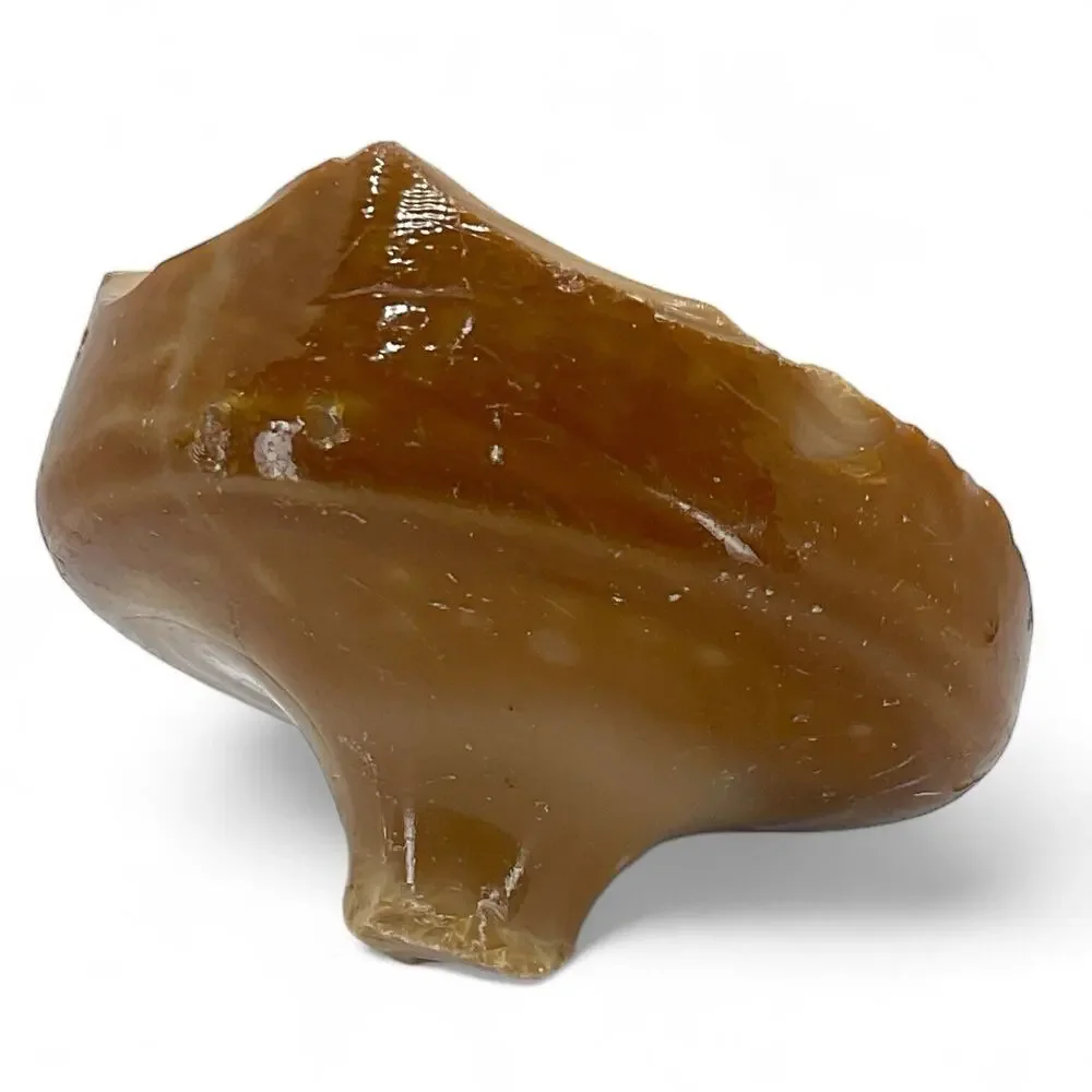 Chocolate Carmel Pontil Art Glass Cullet‎ Opaque Swirl Slag Glass #4XL105